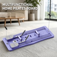 Plateforme de Pilates pliable portable avec minuteur LCD, entraîneur abdominal coulissant, bandes de résistance et rail de glisse pour la maison et la salle de sport