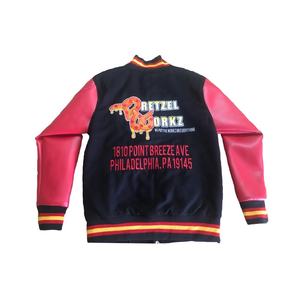 2025 Custom <b>Men's</b> Baseball Letterman Varsity <b>Jacket</b> High Quality OEM Product Stand Chenille Embroidery Leather Sleeves for - Product Image 2