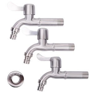 304 Stainless Steel Extended Faucet 360 Rotating Single <b>Handle</b> <b>Mop</b> Pool Sink Faucet for Balcony Utility Sink Wash Machine Inlet - Product Image 6