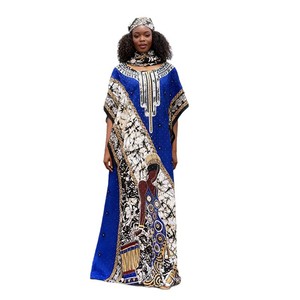 Conjunto de Vestido Largo Holgado de Moda para Mujer, Estilo Informal de Primavera/Verano, con Estampado Nuevo, Pedrería y Lana de Alta Costura, Estilo Dubai, Medio Oriente - Product Image 5