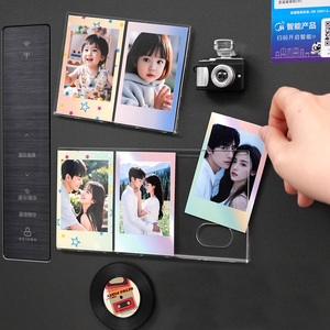 กรอบรูปแม่เหล็กสไตล์อินสตาแกรมแบบปรับแต่งได้ ขนาด 3 นิ้ว สำหรับติดตู้เย็น แบบสองหรือสามรูป - Product Image 3