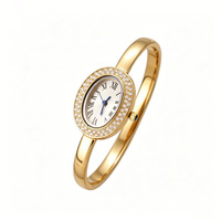 Nouvelle Tendance Montre Bracelet Ovale en Acier Inoxydable Style Européen Ancien, Petit Cadran, Montre Femme Avancée, Bracelet Rotatif