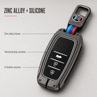 Housse de clé de voiture anti-oxydation, antichoc, coque de luxe, porte-clés pour clé de voiture Toyota avec logo
