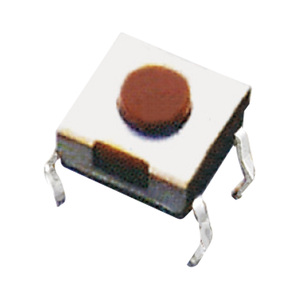 12V Metaal 6*6*2.5-3.7MM 4Pin <span class=keywords><strong>DIP</strong></span> 1NO Red Head Tact Microschakelaar - Product Image 1