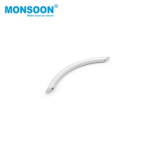 Poignées de tiroir et de porte de meubles de cuisine en aluminium blanc moderne, forme C, courbées, style épuré - Product Image 3