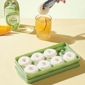 Moule à glaçons en silicone alimentaire à 8 cavités, motif fleur d'amour, rond, facile à remplir, pour congélation rapide, grande taille - Product Image 2