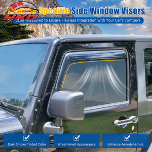 Viseras Deflectoras para Ventanas Internas de Jeep Wrangler 07-17 y 18 Wrangler JK 2 Puertas - Product Image 3