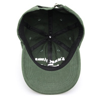 Casquettes de baseball brodées à plat avec logo vert – Personnalisées, élégantes, tendance, unisexe, pour l'extérieur, en sergé, motif lettres