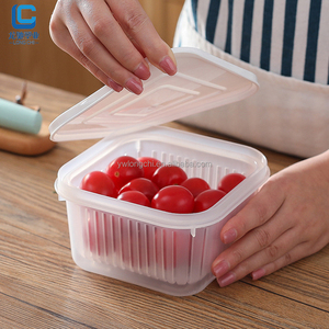 Multifonctionnel cuisine en plastique réfrigérateur organisateur conteneurs pour le stockage des aliments <span class=keywords><strong>Mini</strong></span> Camping boîte Drain cuisine bac de rangement - Product Image 1
