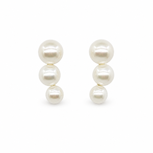 Pendientes de Perlas de Agua Dulce con Baño de Oro de 18K y Plata 925 de UM Jewelry, Modernos, Unisex, para Compromiso, Boda, Fiesta, Aniversario, Uso Diario - Product Image 1
