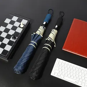 Luxury 2-Fold Automatic Commercial Pareguas Umbrella For Travel Manual Control Modern Design For Adults