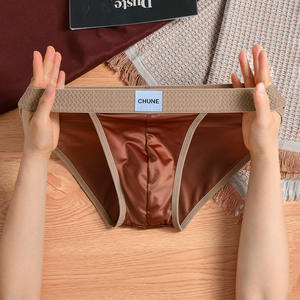 Slip taille basse en satin de soie et de glace pour hommes, <span class=keywords><strong>sous</strong></span>-vêtements mi-hauts en nylon pour la génération des garçons avec caractéristiques de soin des cheveux - Product Image 3