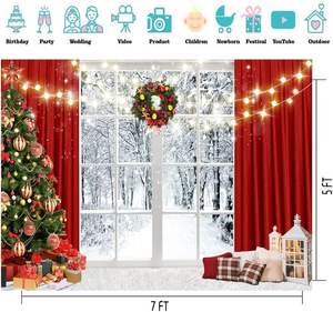 Tapisserie de Noël personnalisée Tenture murale de maison en pain d'épice tissée Jumble Xmas Ornaments Snowy Details Wide Wall Decor - Product Image 5