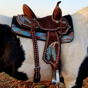 Selle d'équitation anglaise en cuir brun foncé de qualité supérieure, modèle 2026, très vendue, durable, confortable, avec arceau en bois, équipement d'équitation portable - Product Image 1