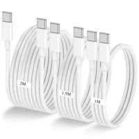 Cable de Carga PD de 60W, USB C a USB C, de 1M, 1.5M y 2M, Transferencia Rápida de Datos, Compatible con iPhone 15, iPhone 16 Pro Max