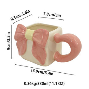 Tasse à café en céramique en forme de main ou d'arc, mignonne et tridimensionnelle, pour le thé de l'après-midi - Product Image 2