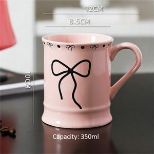 Mug en céramique classique peint à la main de 350 ml pour le café, réutilisable et sans danger pour les aliments, cadeau de fête - Product Image 3