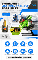 Foreuse verticale sur chenilles à moteur diesel pour puits d'eau, profondeur 120m, machine de forage rotative, moteur, boîte de vitesses, roulement, petite foreuse