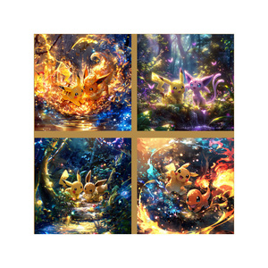 PY the World of Pokemoned Square ArtBoard, Juego de Mesa con Personajes de Pikachu, Edición Limitada, Caja Sorpresa, Cómic, Tarjeta de Umbreon de Pokemoned - Product Image 3