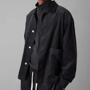 Organic <strong>Cord</strong> Relaxed Overshirt 100% Cotton <strong>Men's</strong> Shirt <strong>Jacket</strong> Casual <strong>Mens</strong> Coat Top Corduroy <strong>Jackets</strong> With Pockets - Product Image 5