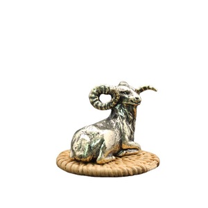 Figura de cabra de latón, estilo antiguo, adorno de escritorio, decoración del hogar, 1 unidad - Product Image 5
