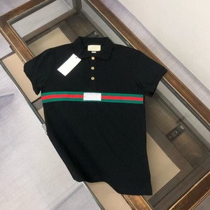 2026 Designer Style Classic Casual Short-Sleeved Gu cci Vintage Fit 100% Cotton Summer Polo <b>Shirt</b> for Men - Product Image 3