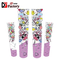 Chaussettes au genou, impression numérique, sans couture, sublimation, imprimé 3d, animé, pour filles, Design personnalisé, 360