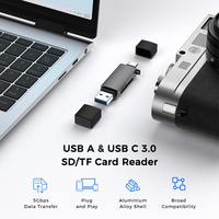 Adaptador Convertidor Lector de Tarjetas UNIEAN al por Mayor OTG Tipo C 4 en 1 SD TF USB 3.0 de 5Gbps para PC Laptop a iPhone