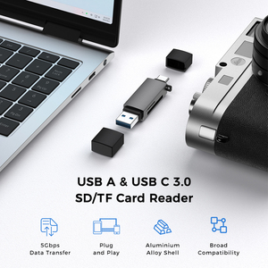 Uniean Bán Buôn OTG Loại C 4 Trong 1 SD TF Chuyển 5Gbps Đầu Đọc Thẻ USB3.0 Chuyển Đổi Adapter Cho PC Máy Tính Xách Tay Để Iphone - Product Image 2