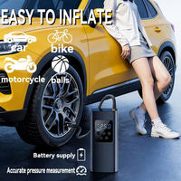 Gonfleur de pneus électrique sans fil 6000mAh, gonfleur intelligent automatique rapide, adapté aux voitures, motos et vélos