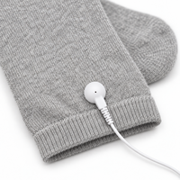 Chaussettes de mise à la terre en bambou conducteur et fibres d'argent, antistatiques, antibactériennes et anti-odeurs pour chaussures de massage à électrodes