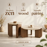 Table basse minimaliste en travertin, design traditionnel pour petits espaces, meuble de salon durable