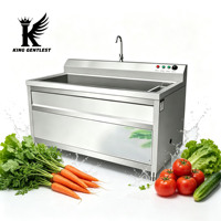Lavadora Comercial de Frutas y Verduras, Lavadora de Alimentos Ultrasónica con Ozono, Máquina Limpiadora de Vegetales para Cocina de Restaurante