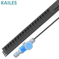 KAILES(KLS) Série K33 32A Monophasé AC 18 Prises 200-240VAC PDU Métallique pour Montage en Armoire Serveur à Usage Industriel