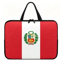 Sac d'ordinateur personnalisé avec drapeau sublimé de la République Fédérative du Brésil, sacoche pour ordinateur portable en néoprène imperméable