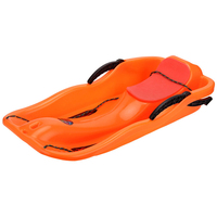 Vente en gros de luge en plastique épaissi avec coussin de siège ergonomique antidérapant pour enfants et adultes, idéale pour les sports d'hiver sur la montagne, la herbe et le sable