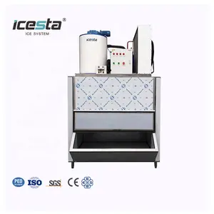 Icesta tự động cao đáng tin cậy tinh khiết Flake Ice Maker thương mại dài dịch vụ cuộc sống 1t 1.5t 2 tấn Flake máy nước đá