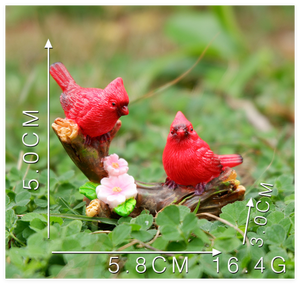 Miniatura de Resina de Pájaro Cardenal Americano, Adorable Figura de Animal para Decoración de Microjardín, Manualidades y Arte - Product Image 3