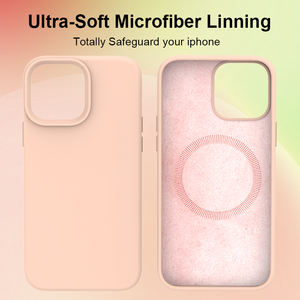 Étui de téléphone magnétique en silicone liquide de haute qualité étui de téléphone portable souple en caoutchouc pour iphone 16promax couverture arrière - Product Image 4