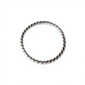 Twisted 925 <b>Silver</b> <b>Plain</b> Band <b>Ring</b> Minimalist Style Unisex Everyday Wear - Product Image 1