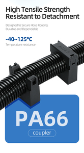 Naylon sabit braket kablo klipsi PA plastik kare toka taban hortum rakorları için boru kelepçesi aksesuarları - Product Image 6