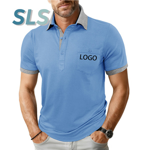 <span class=keywords><strong>Polo</strong></span> da Uomo di Alta Qualità all'Ingrosso, Nuova Collezione Europea, Magliette Corte Casual con Tasca e Bottoni, Taglie Grandi - Product Image 1