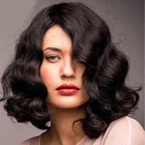 Perruque femme à grandes vagues, ondulations partielles, effet naturel et désordonné, résistante à la chaleur, sans colle, expédition directe usine - Product Image 2