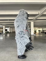 Costume de mascotte réaliste de gorille gris gonflable unisexe personnalisé Anime Cosplay pour adultes déguisements thème de location de carnaval