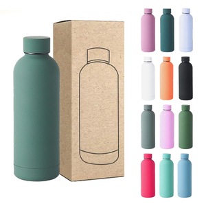 Custom Logo Double Wall Vacuum <b>Flask</b> 304 Stainless Steel Insulated <b>Small</b> Mouth Water Bottle with Rubber Paint - Product Image 2