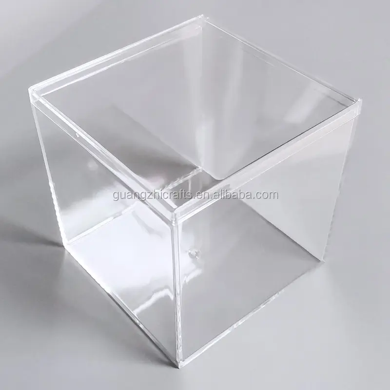 Caixa acrílica transparente, caixa de armazenamento 120x120x120mm de plástico transparente embalagem caixas de presente de doces