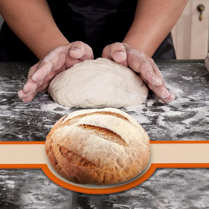 Easy to Transfer Sourdough Bread <b>Silicone</b> Bread Sling for Dutch Oven Liners Reusable <b>Silicone</b> Bread <b>Baking</b> Mat with Long Handles - Product Image 3