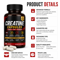 Capsules dures de Bétaïne monohydratée, L-Carnitine et Créatine, très vendues, pour hommes et femmes, complément sportif pour l'entraînement en salle de sport