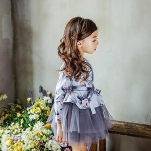 Vestido de Tutú con Flores Otoñales para Niñas, Estilo Chino - Product Image 3