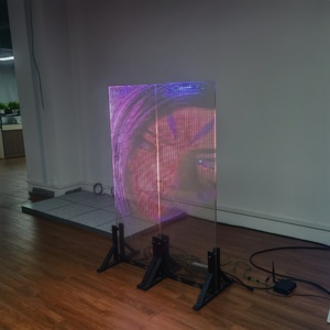Very Easy to Install High Brightness Holographic Invisible Transparent Led Screen 4000nitsO Advertising Led Screen - Product Image 3